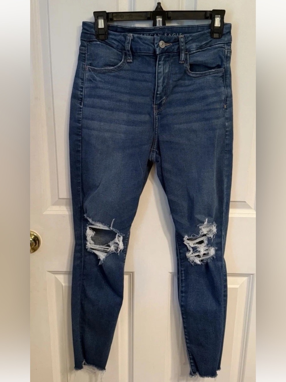 American Eagle Curvy Super High-Rise Jegging Next Level Stretch Blue Jeans